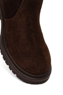 Women's Brown Suede Leather Boots | Derimod