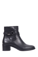 Women's Belted Leather Boots | Derimod