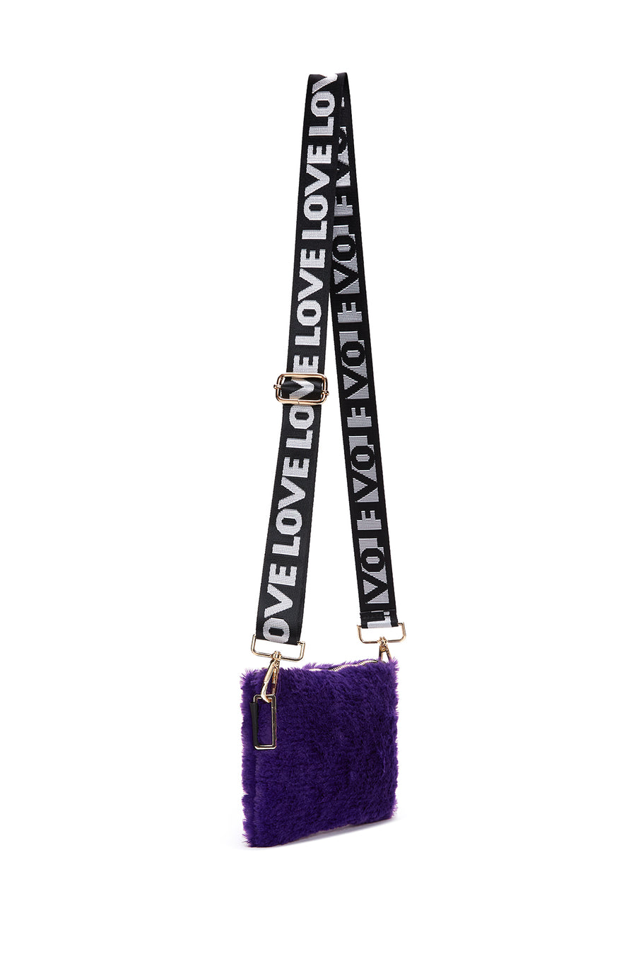 Women's Purple Plush Portfolio Bag