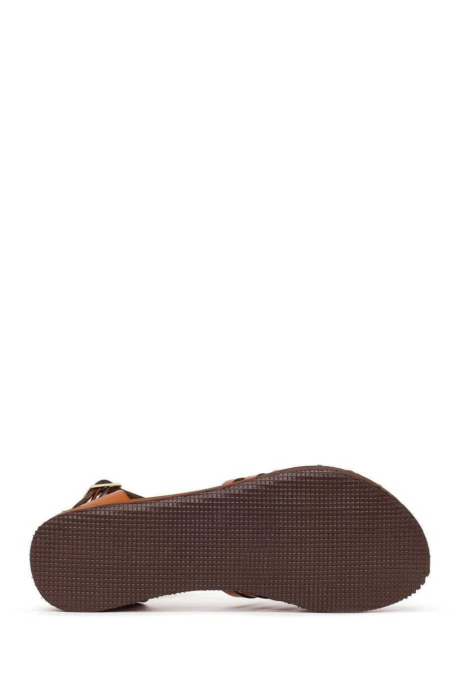 Woman Tan Ankle-Buckle Leather Bodrum Sandal