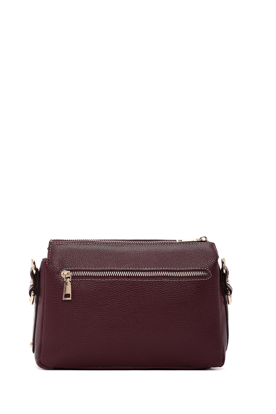 Women's Claret Red Long Strap Crocodile Crossbody Bag