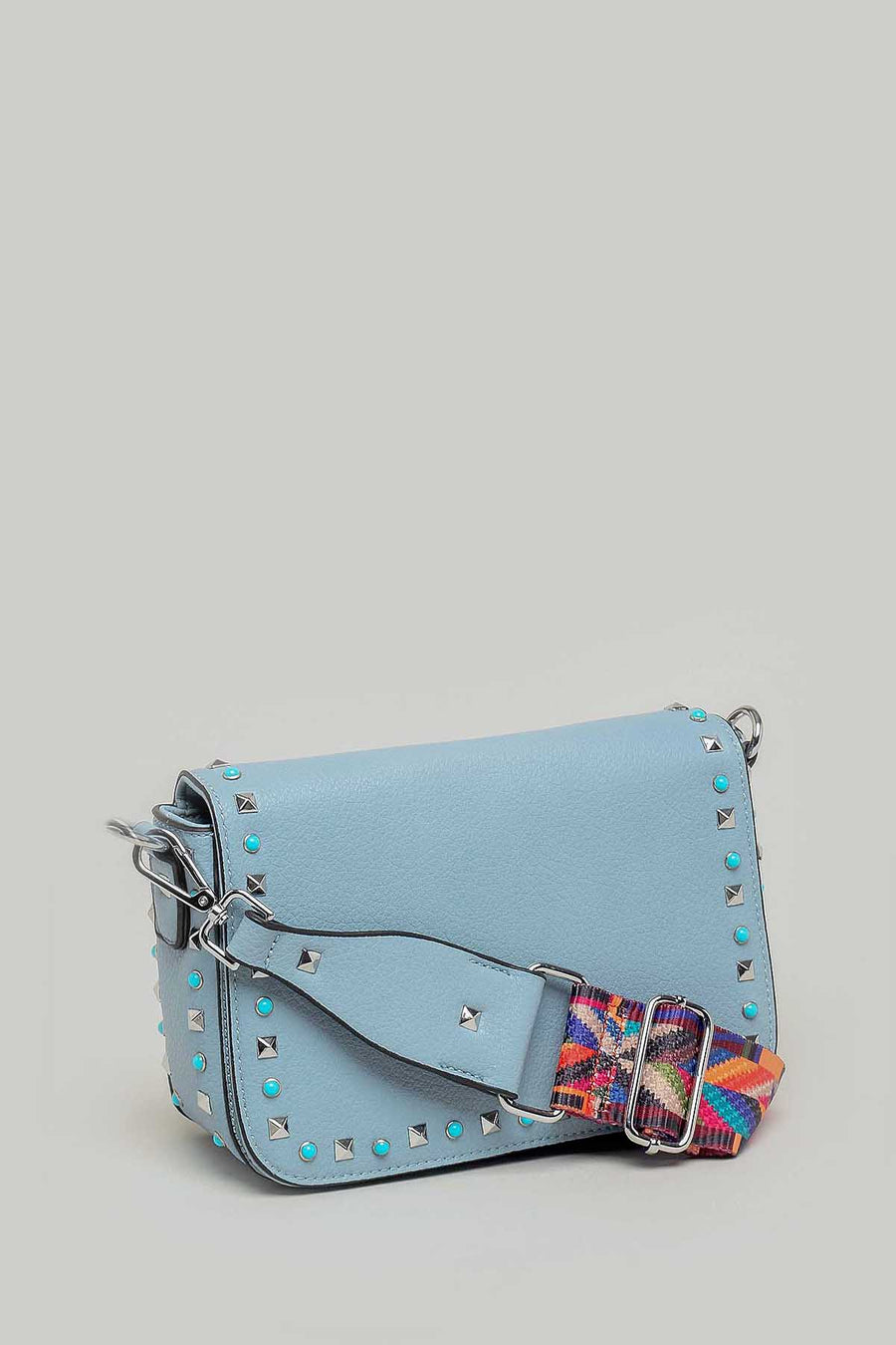 Women's Shoulder Bag with Staple Detail