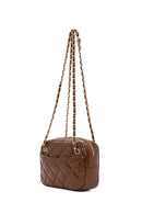 Woman Brown Quilted Crossbody Bag | Derimod