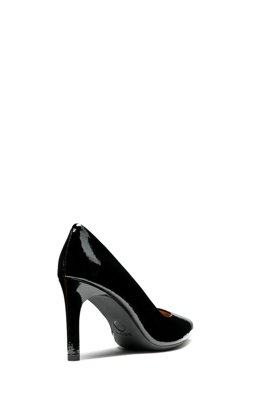 Geox Women's Black Faviola Thin Heeled Patent Leather Stiletto