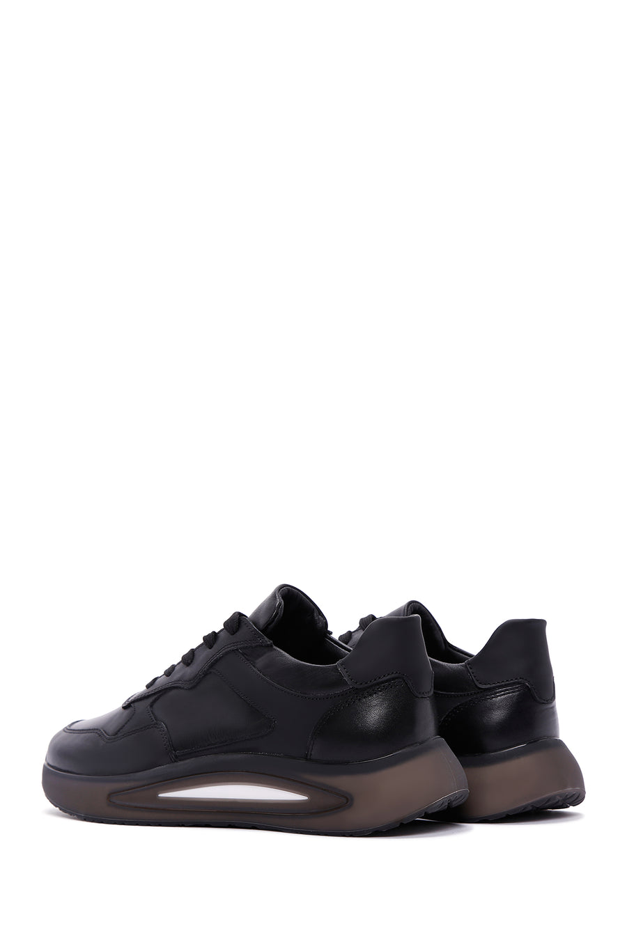 Erkek Siyah Deri Sneaker