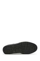 Women's Black Platform Heel Leather Comfort Loafer | Derimod