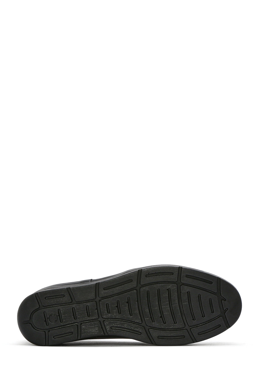Women's Black Platform Heel Leather Comfort Loafer