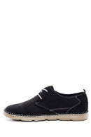 Men's Black Nubuck Leather Shoes | Derimod