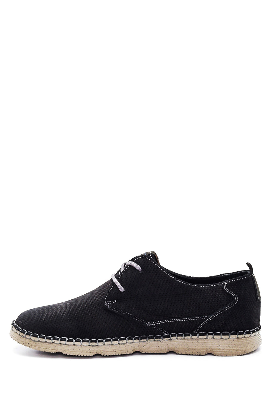 Men's Black Nubuck Leather Shoes