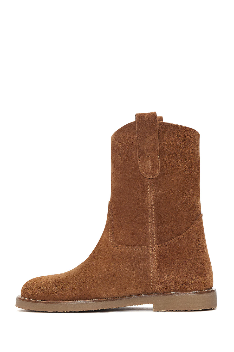 Women's Tan Suede Leather Casual Boots