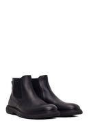 Male Black Leather Casual Chelsea Boots | Derimod