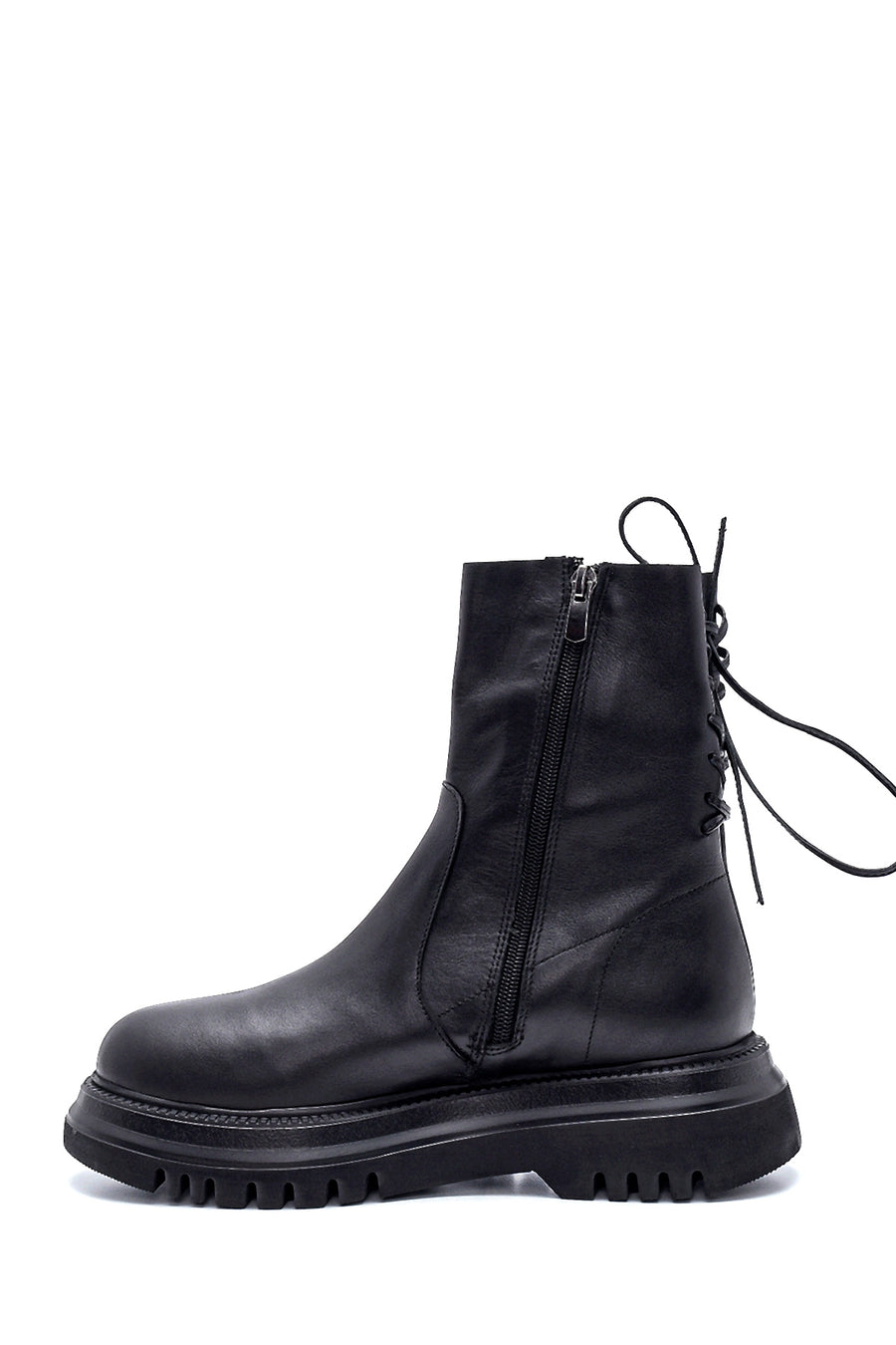 Women's Leather Lacing Detailed Boots