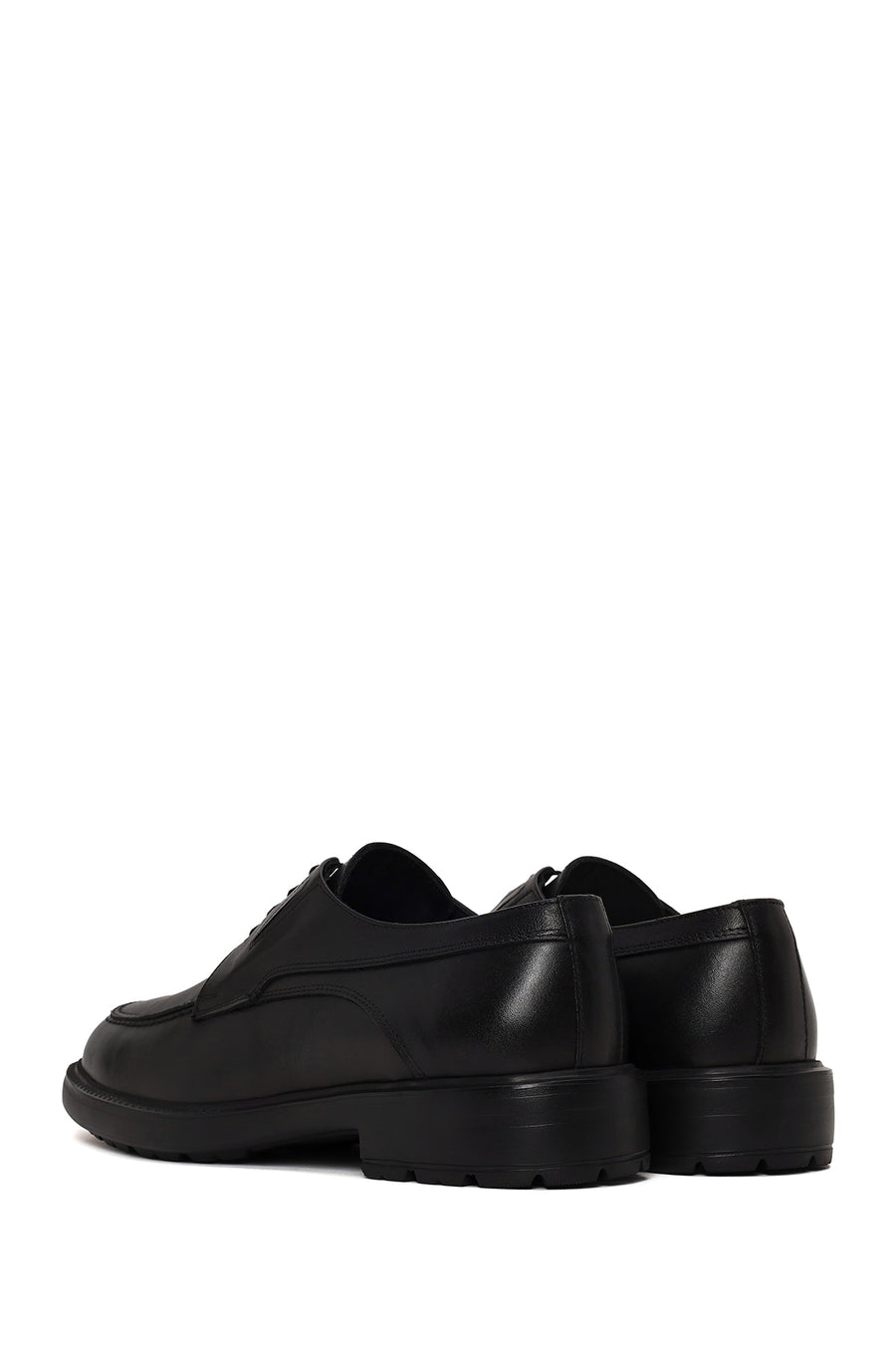Male Black Lace-up Leather Casual Shoes