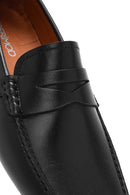 Men's Black Leather Loafer | Derimod