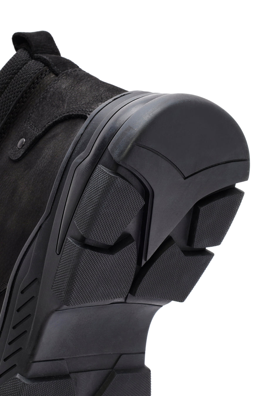 Men's Black Zippered Casual Nubuck Leather Boots