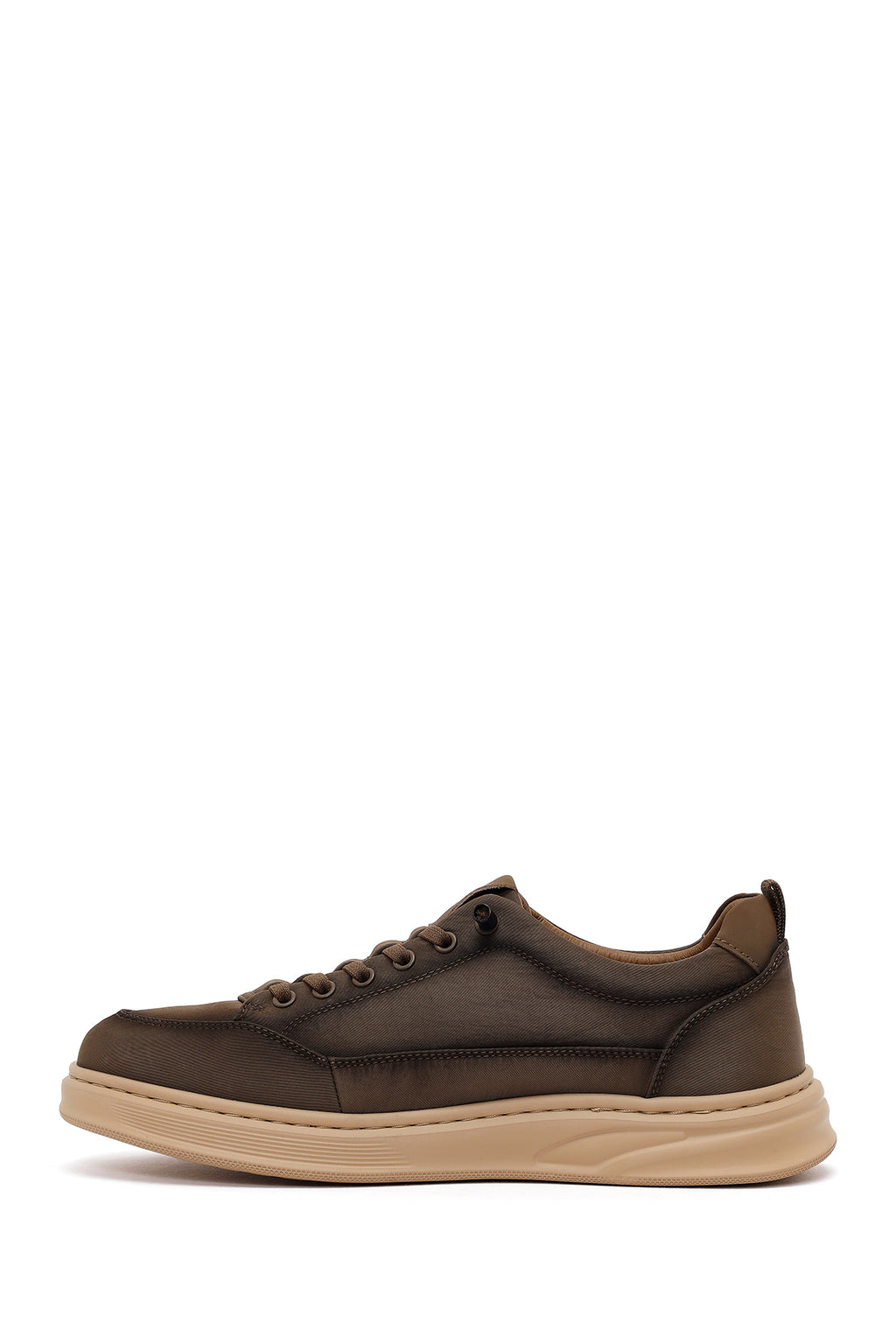Derimod Zero Erkek Haki Bağcıklı Kalın Tabanlı Kumaş Sneaker