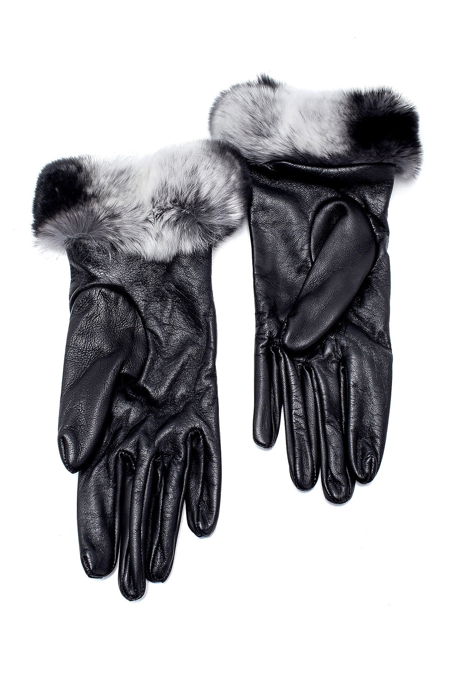 Women's Leather Fur Gloves