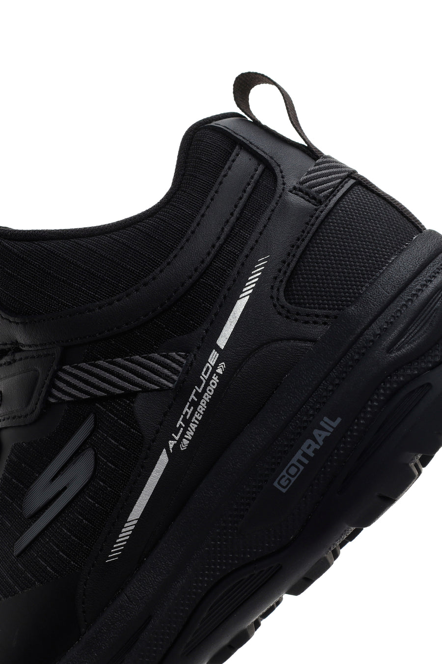 Skechers Men's Black Go Run Trail Altitude-Water Thick Soled Sneaker