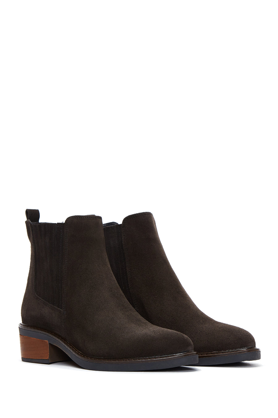Woman Anthracite Süet Leather Chelsea Bot