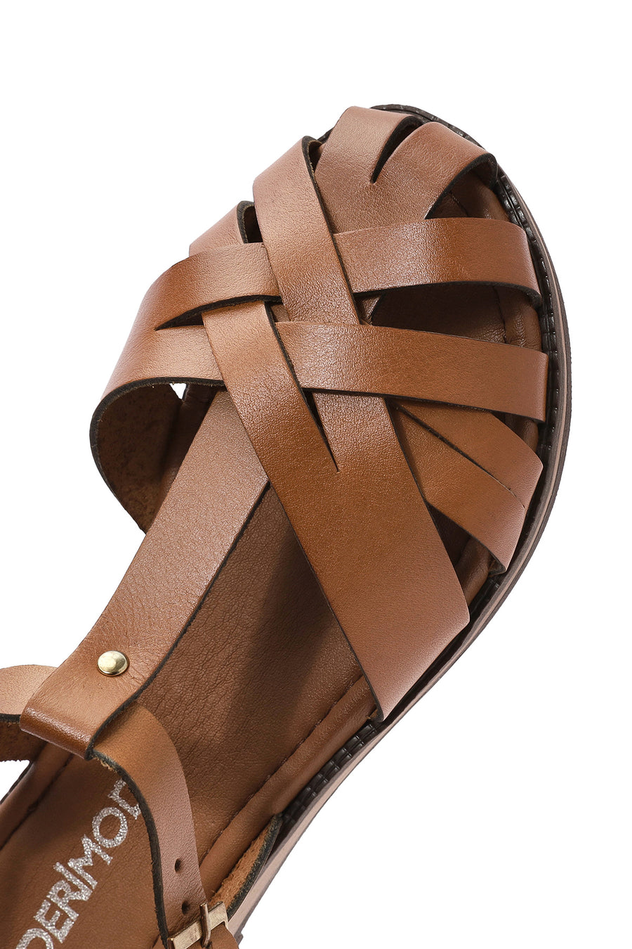 Women's Tan Leather Ankle Strap Bodrum Sandals