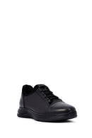 Men's Black Lace-Up Leather Casual Sneakers | Derimod