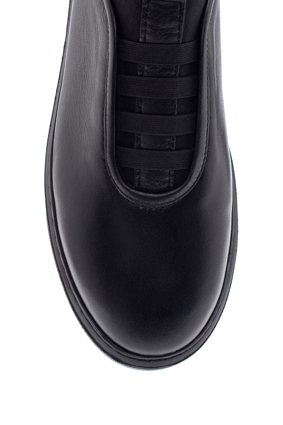 Men's Black Leather Sneaker