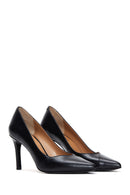 Women's Black Leather Stiletto | Derimod