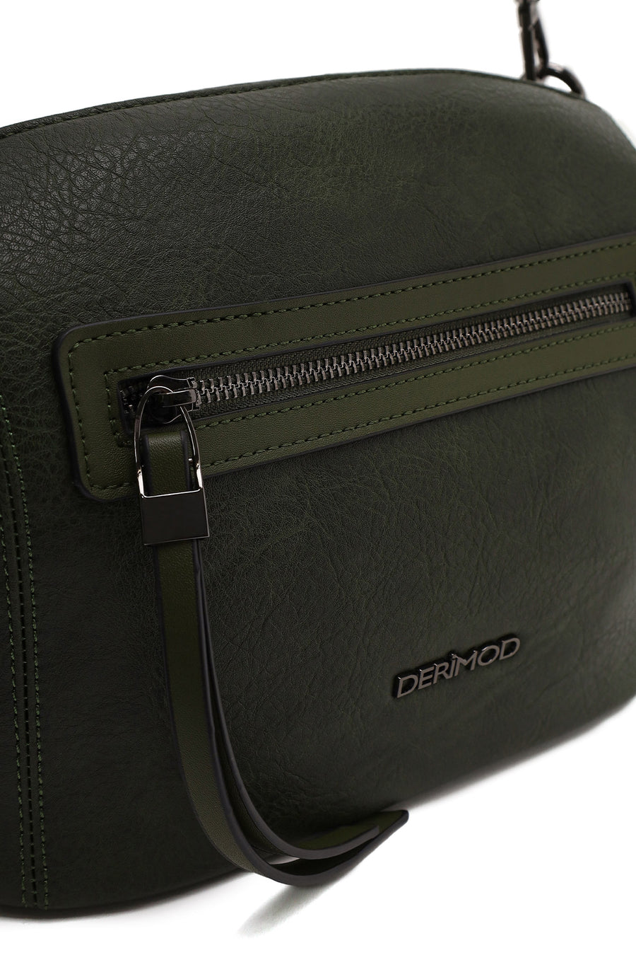 Woman Green Long-Strap Crossbody Bag
