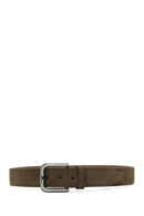 Male Khaki Suede Belt | Derimod