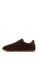 Women's Brown Lace-up Suede Leather Sneaker | Derimod