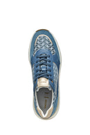 Geox Kadın Mavi D Spherica Ec13 A - Nap + Emb.Te Bağcıklı Dolgu Topuklu Sneaker | Derimod