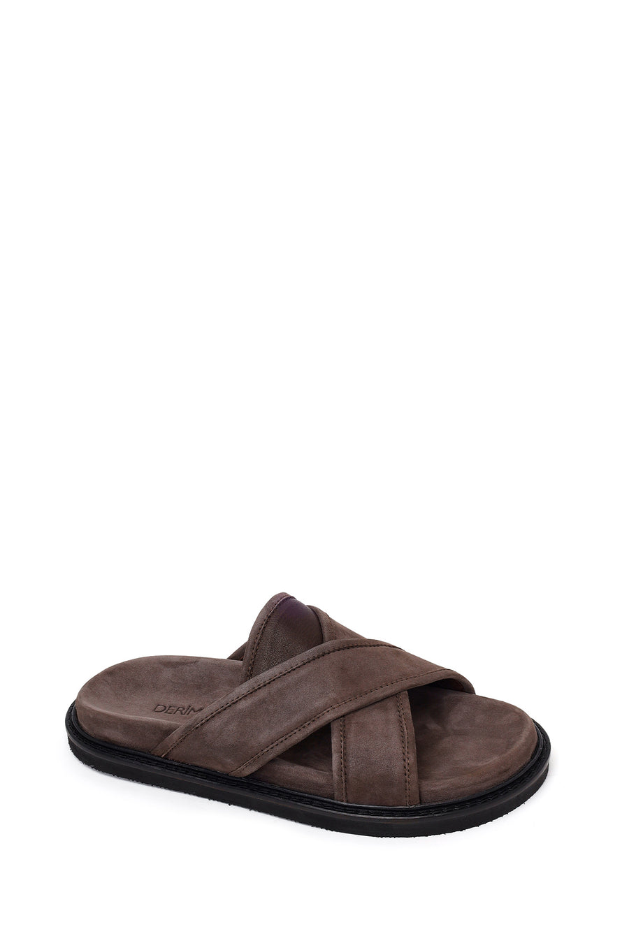 Male Brown Suede Slipper