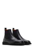 Male Black Leather Chelsea Boots | Derimod