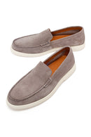 Male Grey Suede Loafer | Derimod