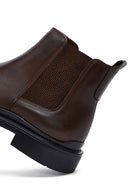 Male Brown Leather Chelsea Boots | Derimod