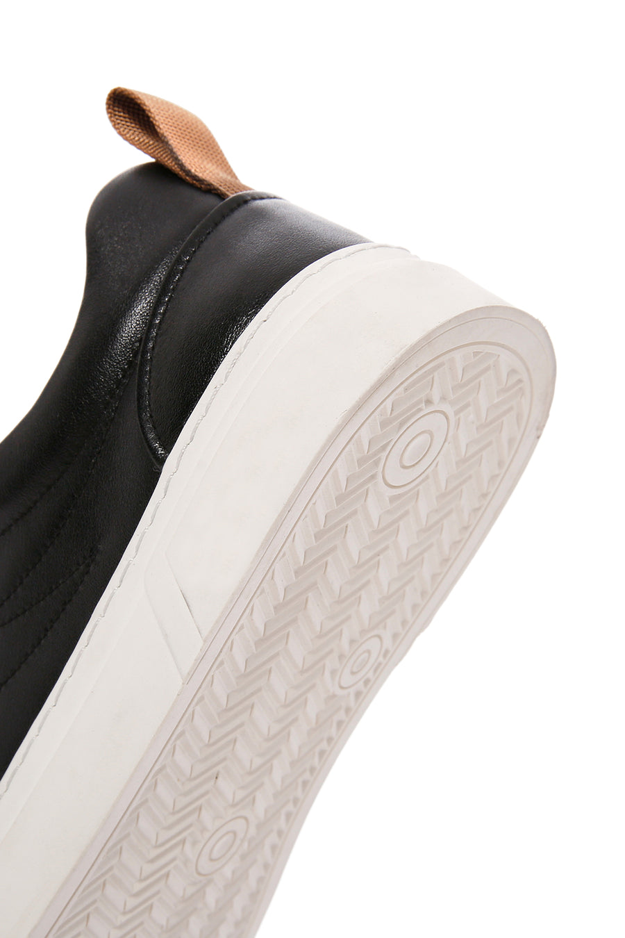 Erkek Siyah Bağcıklı Deri Sneaker