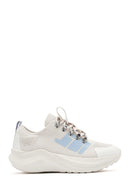 Derimod Zero Women's Grey Thick-Soled Lace-Up Fabric Sneakers | Derimod