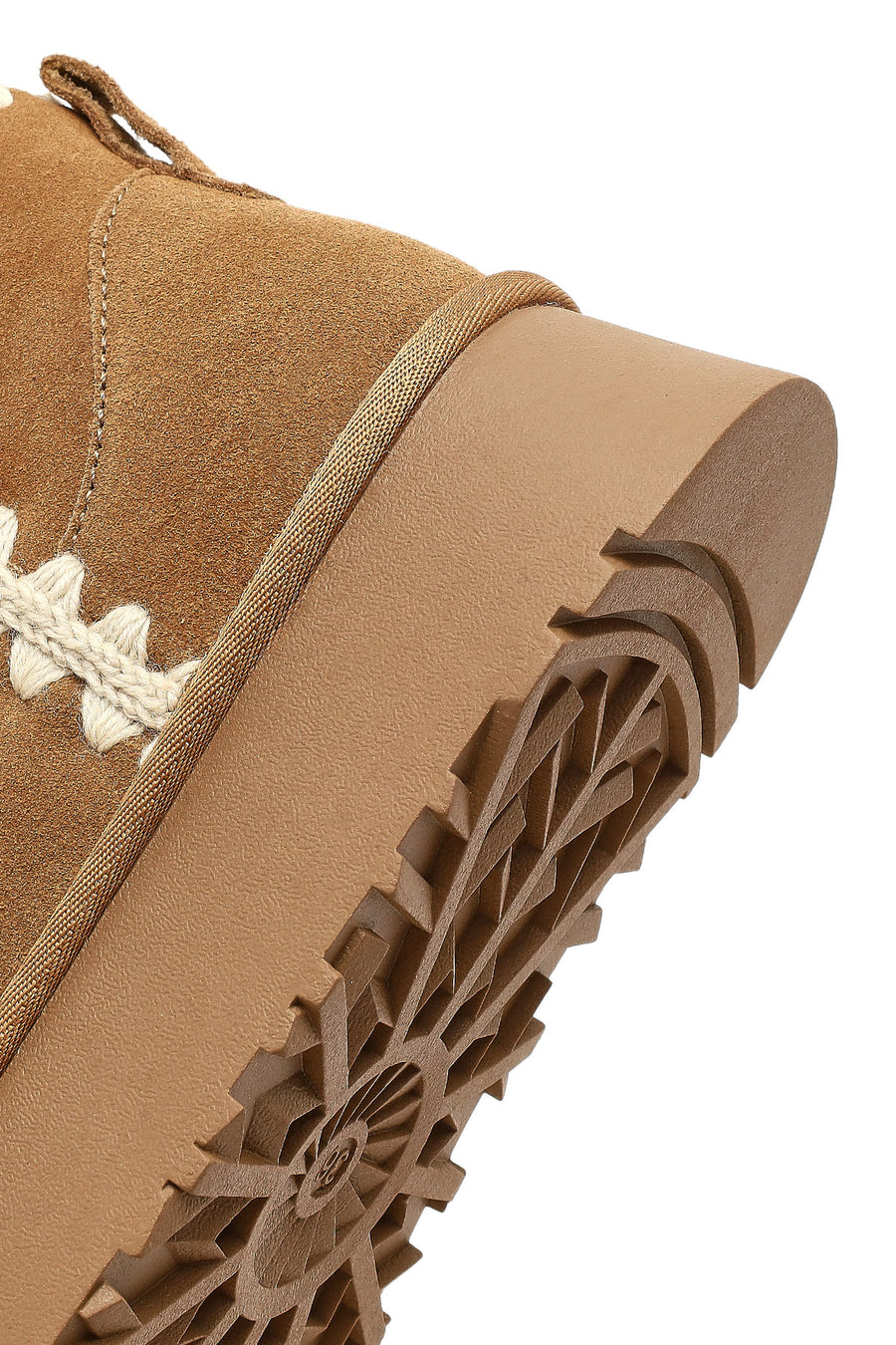 Woman Camel Suede Teddy Boots