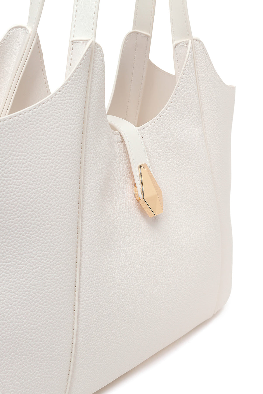 Woman White Long-Strap Shoulder Bag