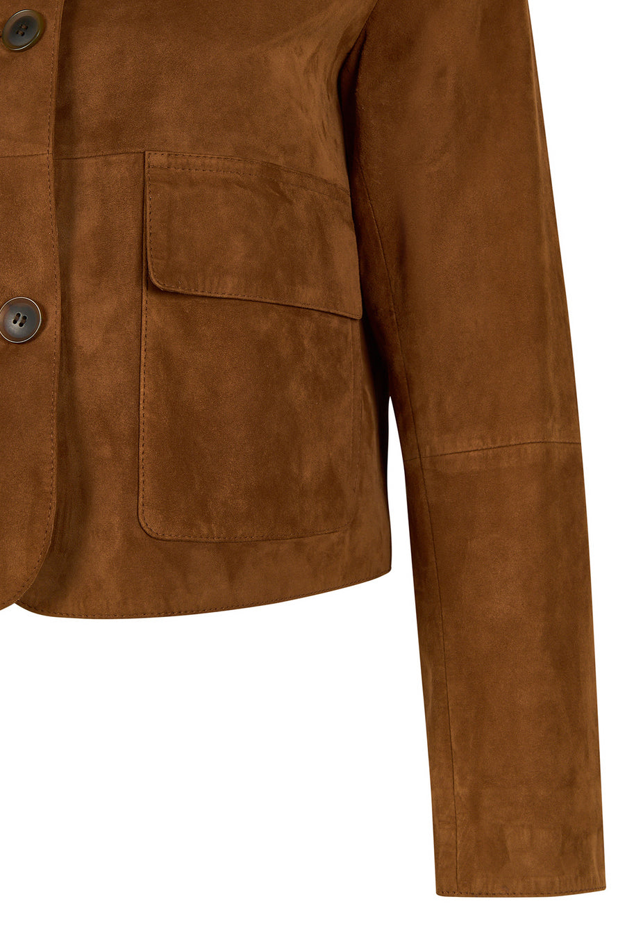 Trix Woman Brown Oversize Suede Leather Jacket