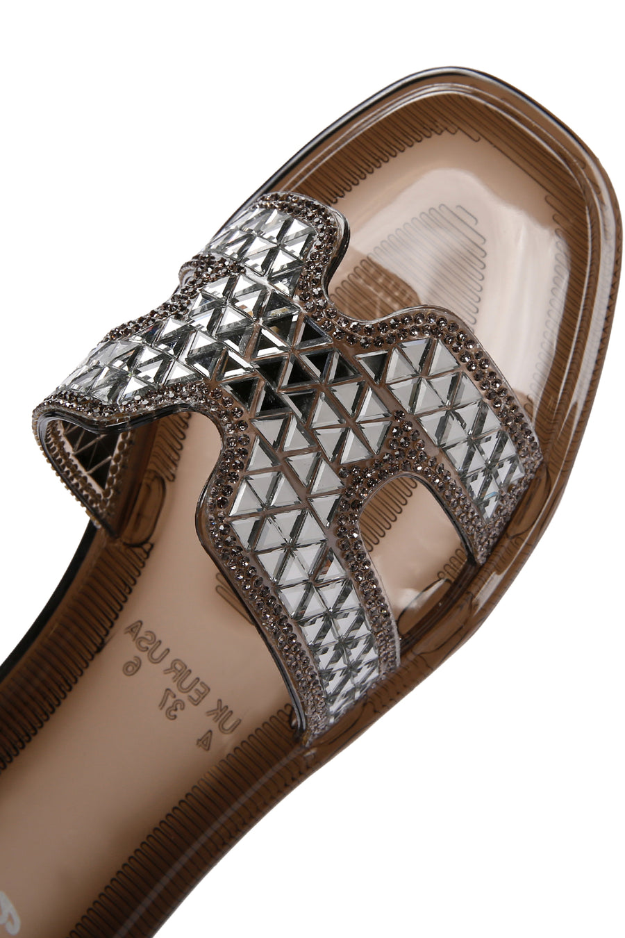 Women's Black Stone Jelly Slippers
