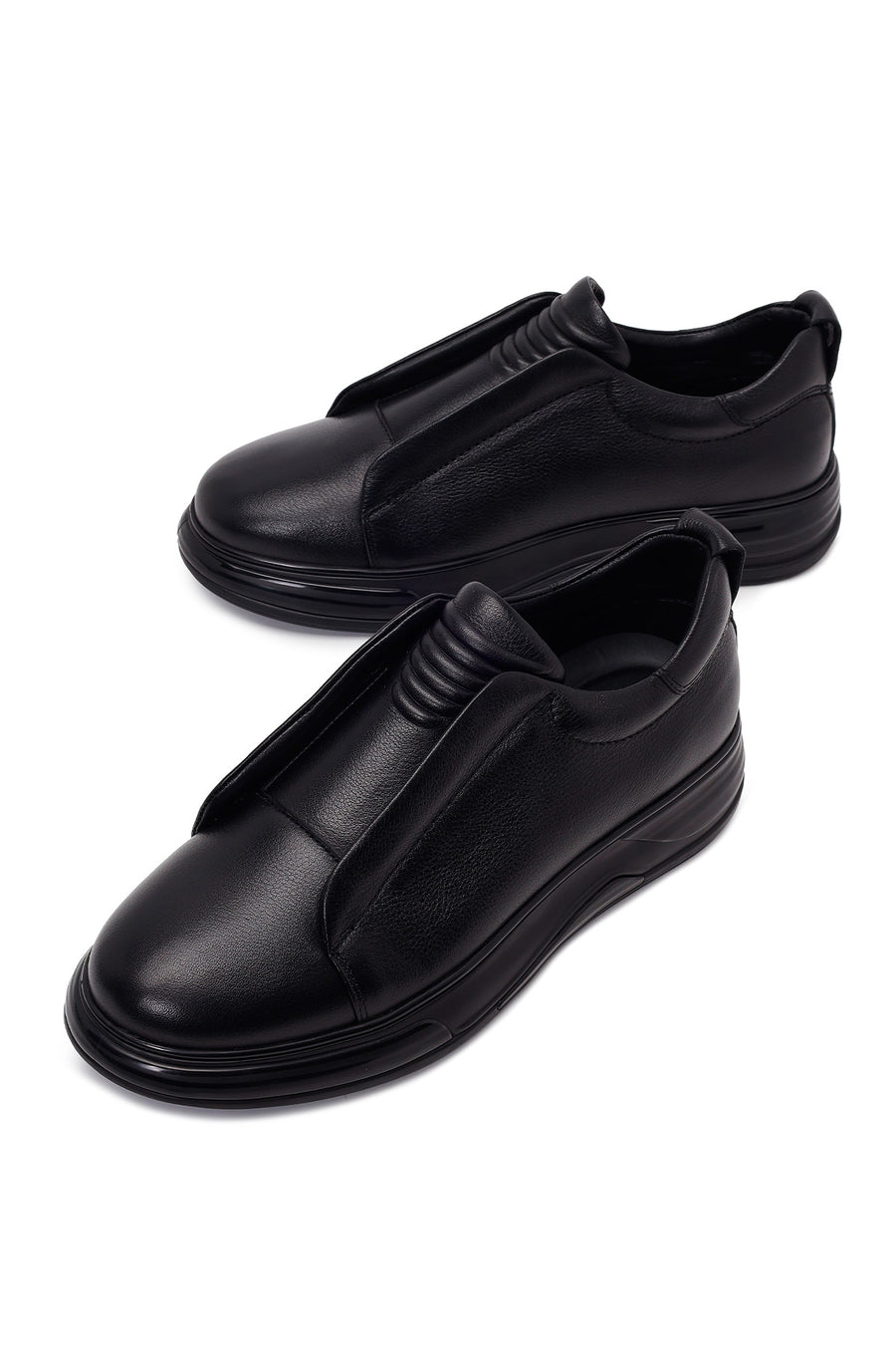 Erkek Siyah Deri Sneaker
