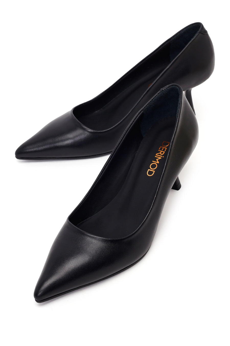 Kadın Siyah İnce Topuklu Deri Stiletto