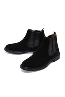 Men's Black Suede Leather Chelsea Boots | Derimod