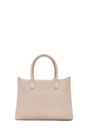 Woman Beige Long Strap Printed Shoulder Bag | Derimod