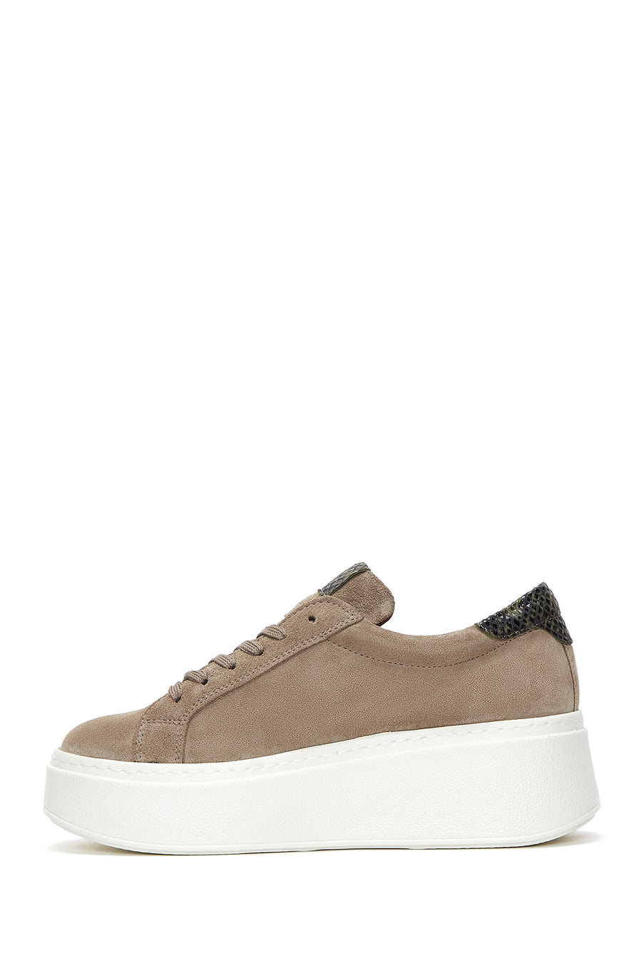 Women's Mink Suede Leather Thick Soled Sneaker