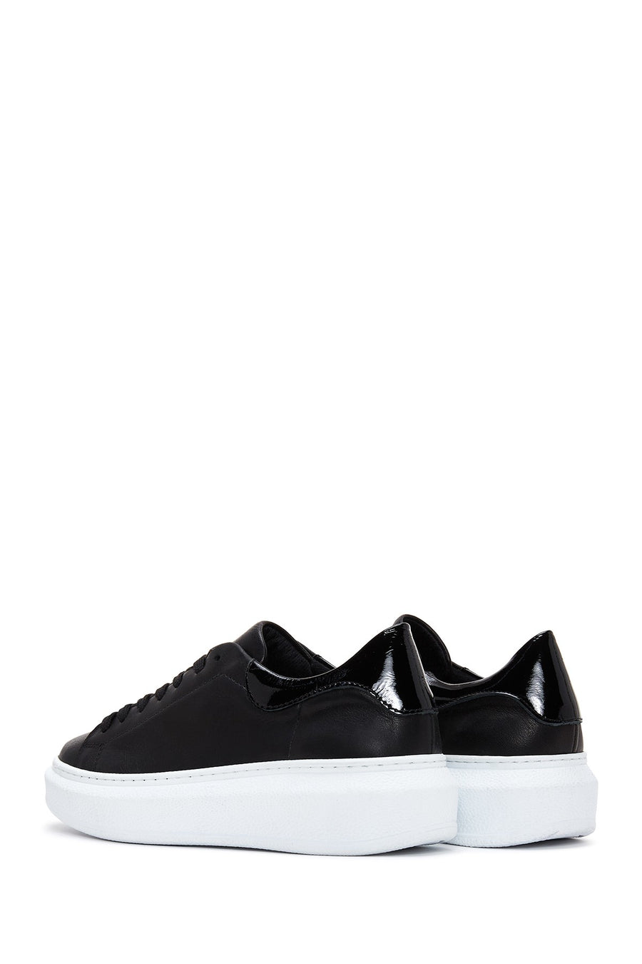 Women's Black Leather Sneaker