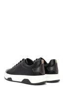 Men's Black Lace-up Thick-Sole Leather Sneaker | Derimod