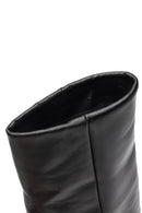 Woman Black Stiletto Heels Leather Boat | Derimod