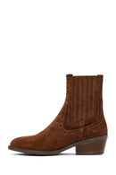 Woman Taba Suet Leather Cowboy Boots | Derimod